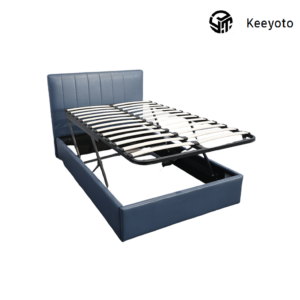 Storage electric sliding bed frame, motorized horizontal slide steel bed base with under-bed storage space, mute heavy-duty storage bed support for small room OEM wholesale