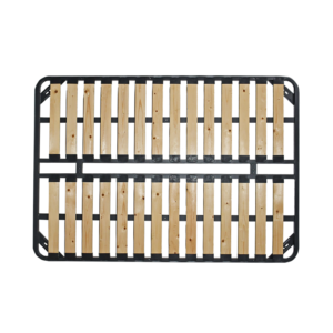 Reinforced solid wood slat base, anti-rust carbon steel frame, heavy duty mute solid wood bed slat frame for mattress wholesale OEM
