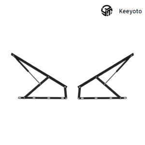 Gas Strut Bracket 3, extra thick reinforced metal gas spring fitting for heavy storage lift bed frame, high load pneumatic support bracket OEM wholesale