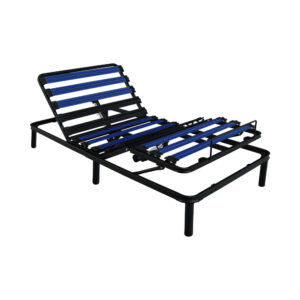Fiberglass slat adjustable electric bed base, silent motor ergonomic flexible fiberglass support smart bed frame, mute adjustable bed base for mattress OEM wholesale