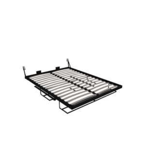 Side flip murphy bed hardware kit, heavy-duty linkage gas spring mechanism for simple side fold wall hidden bed, space-saving wall bed fitting OEM wholesale