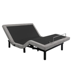 Basic upholstered adjustable electric bed base, soft padded silent motor smart bed frame, multi-angle adjustable upholstered bed support for mattress OEM wholesale