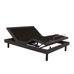 Adjustable electric bed base with anti-slip surround frame, silent multi-angle smart bed frame with mattress retaining frame, stable electric bed support for mattress OEM wholesale