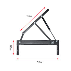 Universal gas strut bracket, thickened metal mounting fitting for pneumatic storage lift bed frame, multi-model gas spring support hardware OEM wholesale