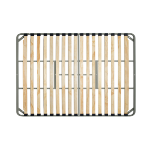 Reinforced pine veneer slat base, thickened anti-rust steel frame, mute durable pine veneer bed slat frame for mattress OEM wholesale