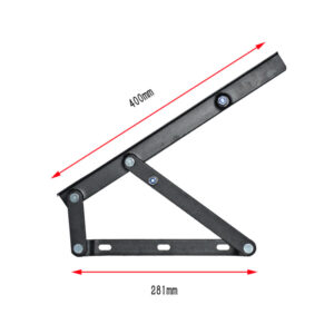 Universal metal gas strut bracket, heavy-duty mounting fitting for pneumatic storage bed frame, gas spring support hardware bulk OEM wholesale
