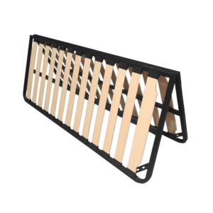 Foldable natural wood slat base with grid kraft paper, space-saving roll pack bed slat frame, mute wear-resistant steel base for mattress factory OEM wholesale