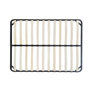 Reinforced poplar wood slat base, anti-rust carbon steel frame, durable mute poplar bed slat frame for mattress OEM wholesale