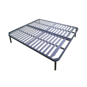 Reinforced grey grid kraft paper laminated slat base, anti-rust carbon steel bed slat frame, mute wear-resistant support frame for mattress OEM wholesale