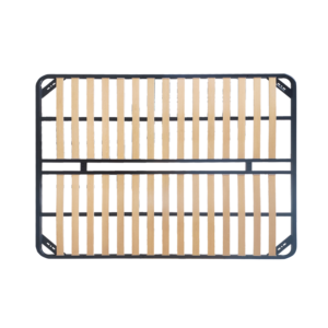 Reinforced beech wood paper wrapped slat base, mute wear-resistant grid paper bed slat frame, heavy-duty anti-rust steel bed support for mattress OEM wholesale