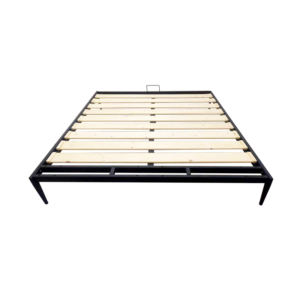 Detachable wide slat base, easy assembly flat pack steel bed frame, mute wide solid slat bed support for mattress OEM wholesale