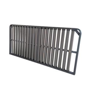 Foldable grey grid kraft paper wrapped slat base, space-saving flat pack steel bed frame, mute wear-resistant folding bed support slats for mattress OEM wholesale